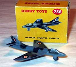 736 chasseur hawker dinky toys