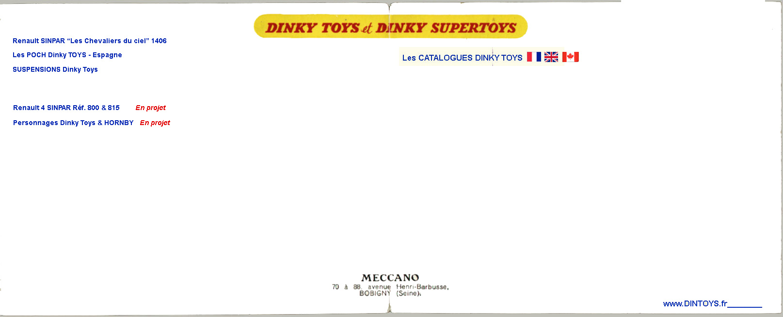 dossier dinky toys